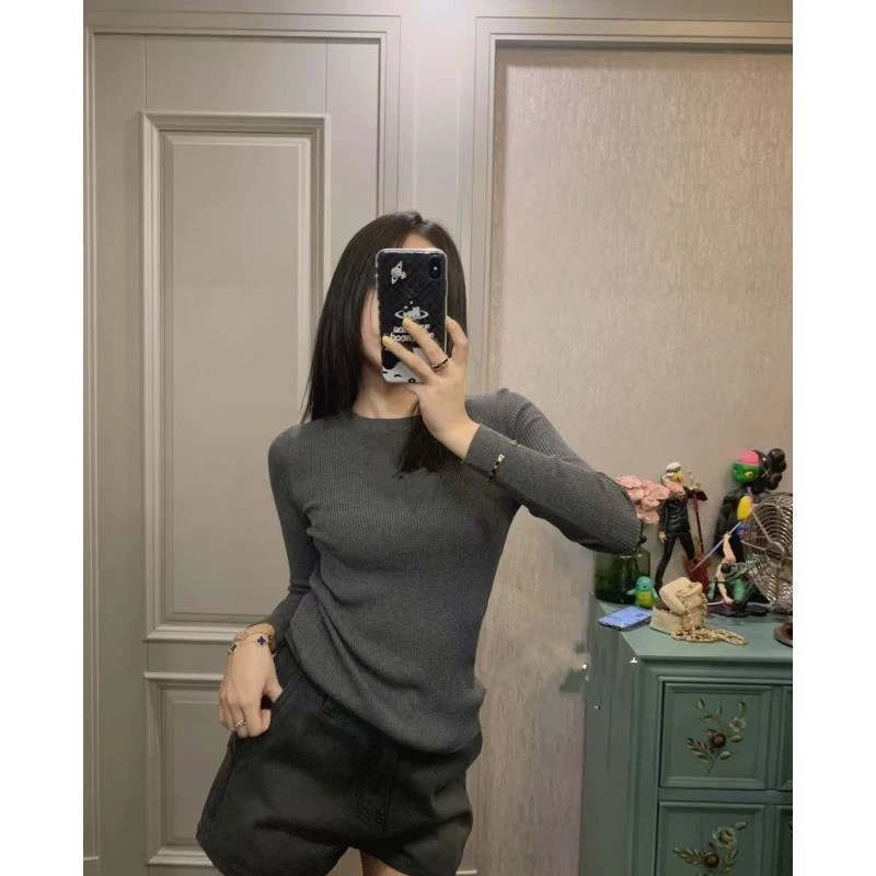 B9035-胖达宽松百搭圆领上衣