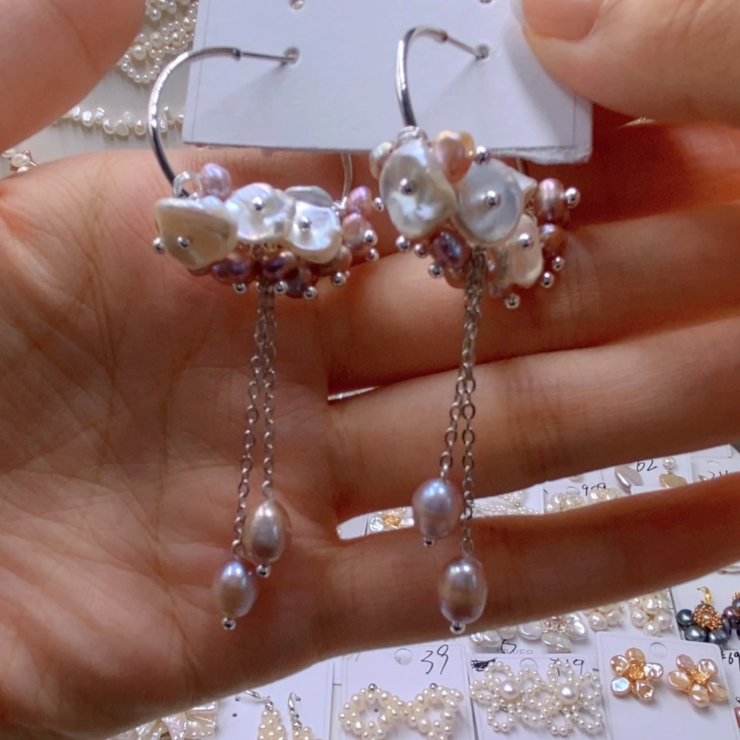 颈饰银S925镶嵌淡水珍珠