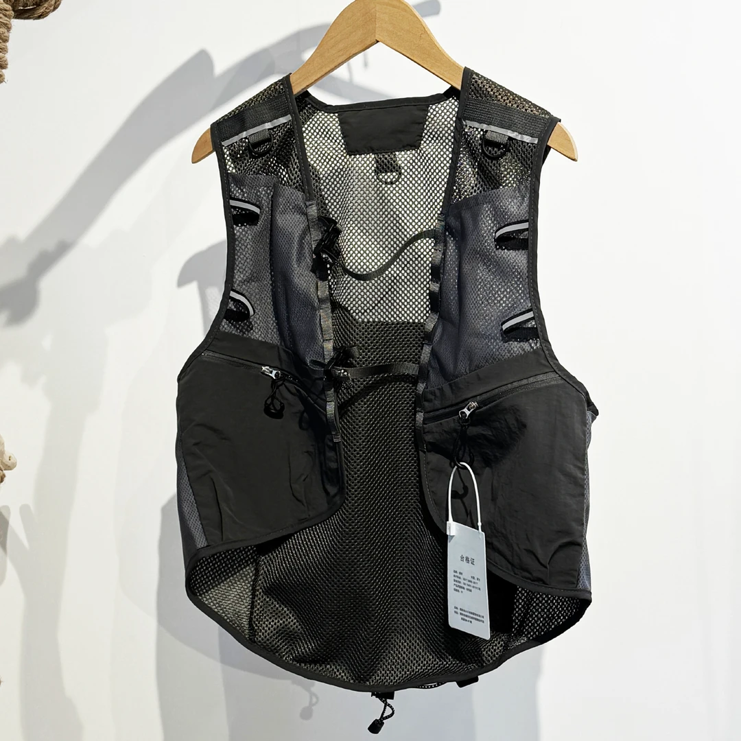 户外山系多功能马甲男女同款日系潮牌夏运动登山网眼透气工装背心