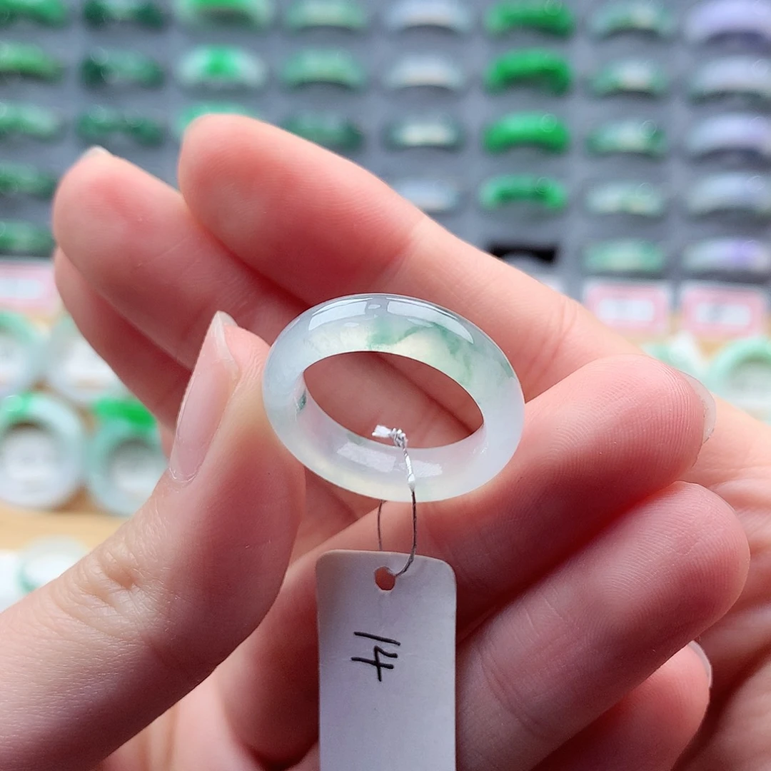 翡翠戒指未镶嵌甜*?14号