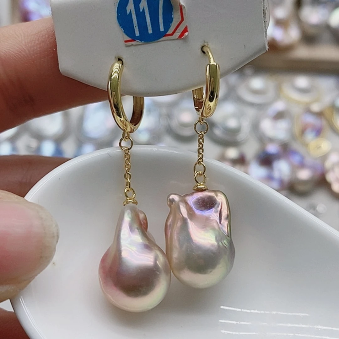 【闪购商品】淡水珍珠耳饰银S925镶嵌