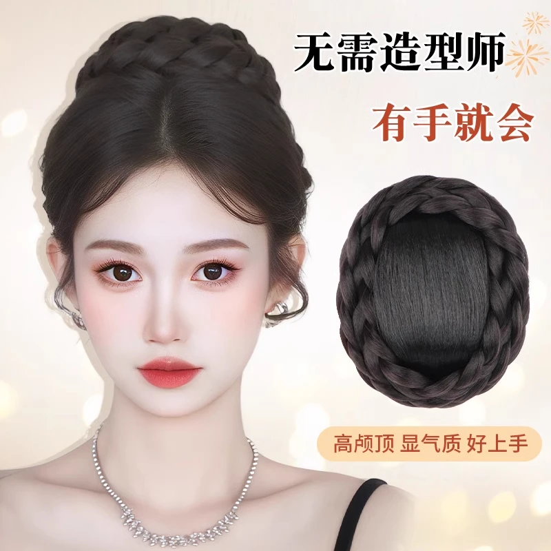 蓬松丸子头女花苞头赫本盘发仿真丸子头千金公主头假发圈假发包