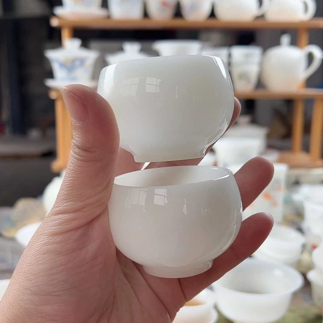 璞玉釉烧2个60ml小罗汉杯