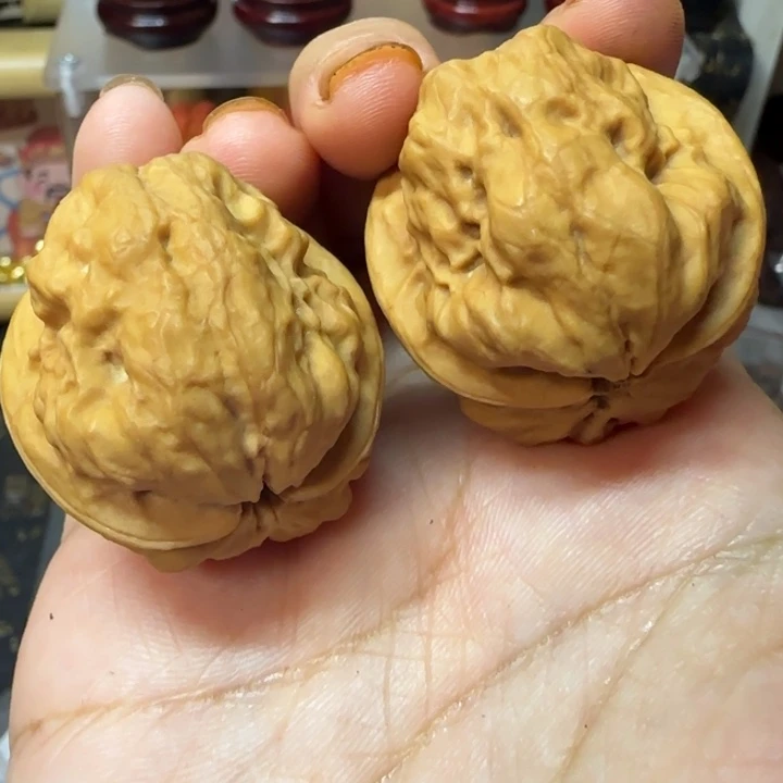 吊坠文玩核桃蛤蟆化石35