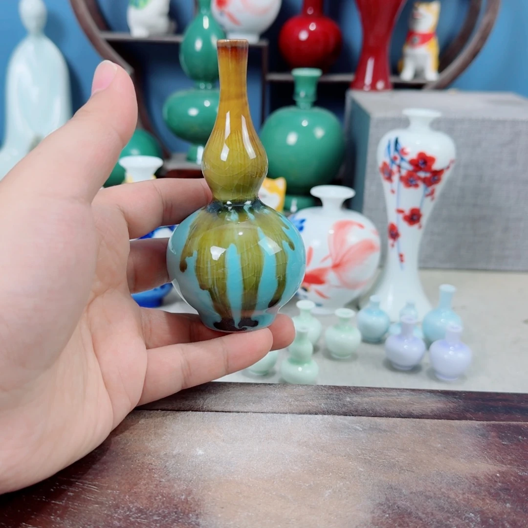 陶瓷手工小花器摆件