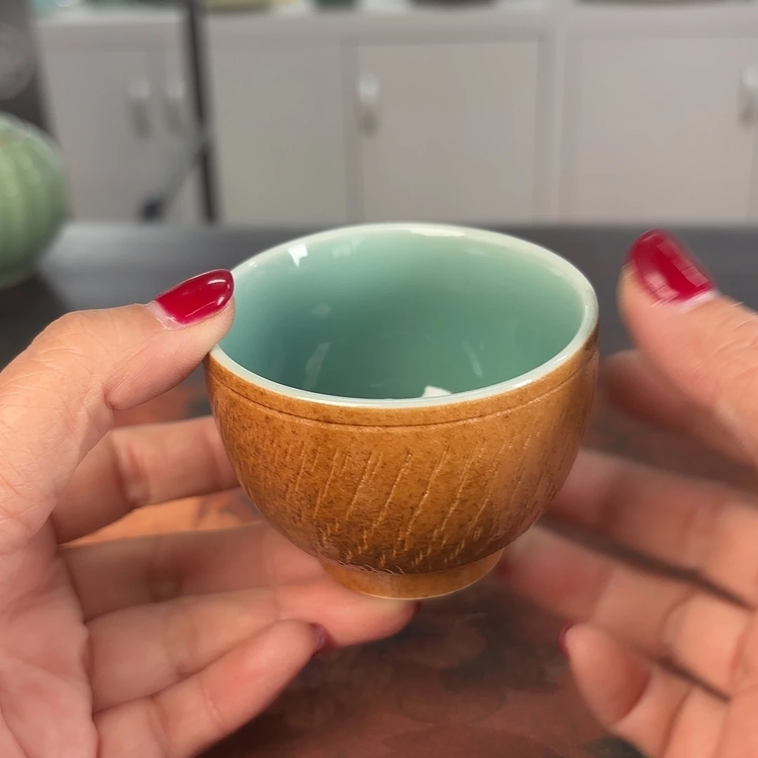 龙泉云间青瓷小米茶器