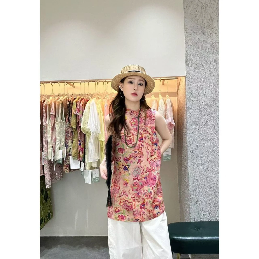 2025夏季新中式禅意慵懒国风年轻款改良唐装短袖衬衫女洋气老钱风