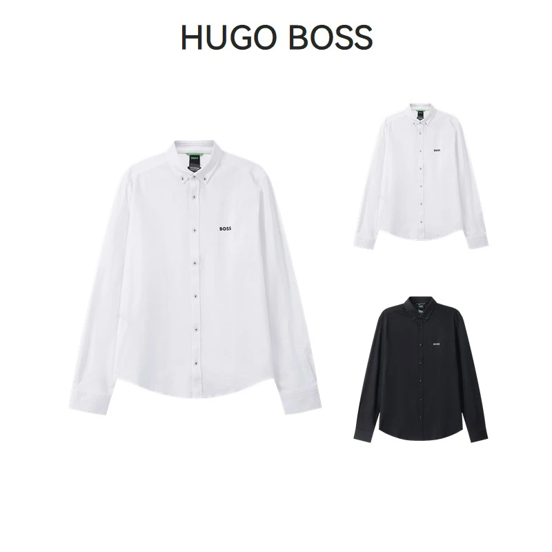 Hugo Boss雨果博斯 男士green系列棉质长袖衬衫50509742