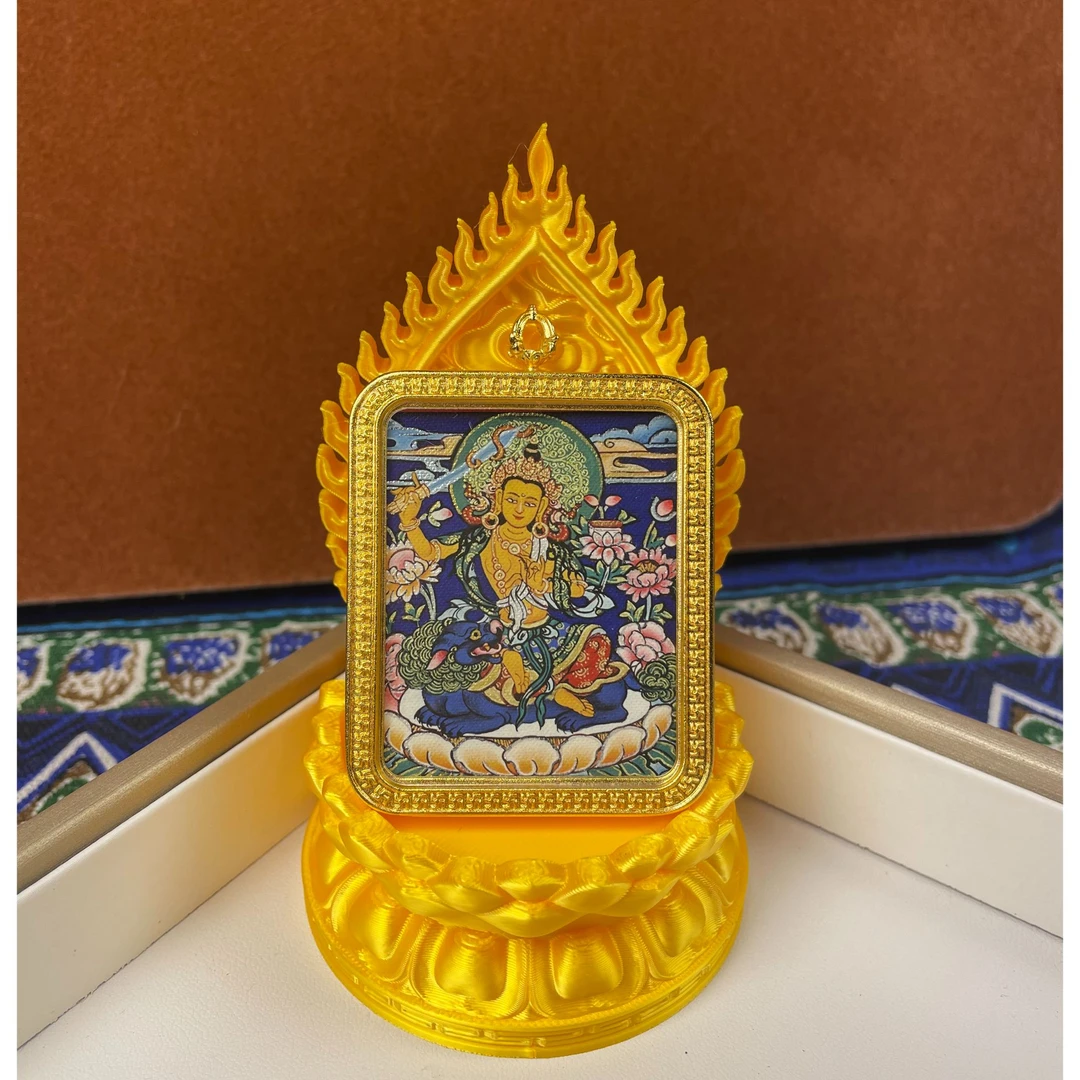 文殊  兔 本本 唐卡