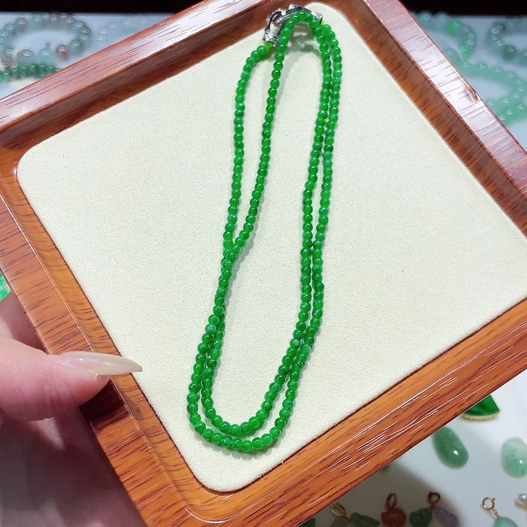 翡翠未镶嵌手链天然缅甸翡翠A货卡2.9