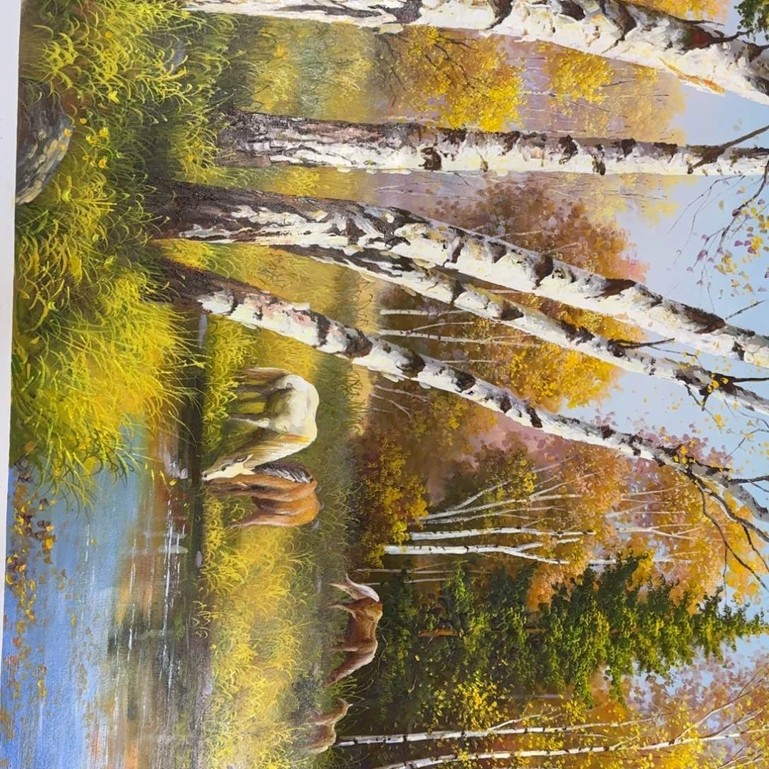 冬***叶油画加油加油努力加油加油
