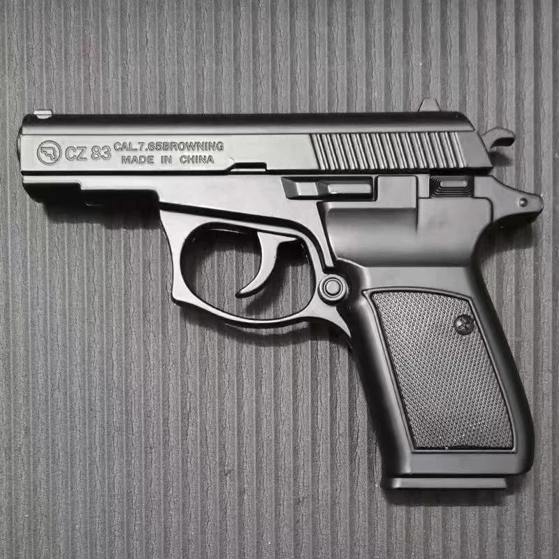 全金属手枪式模型创意充气防风枪型打火机1:2.05不可发射男士玩具