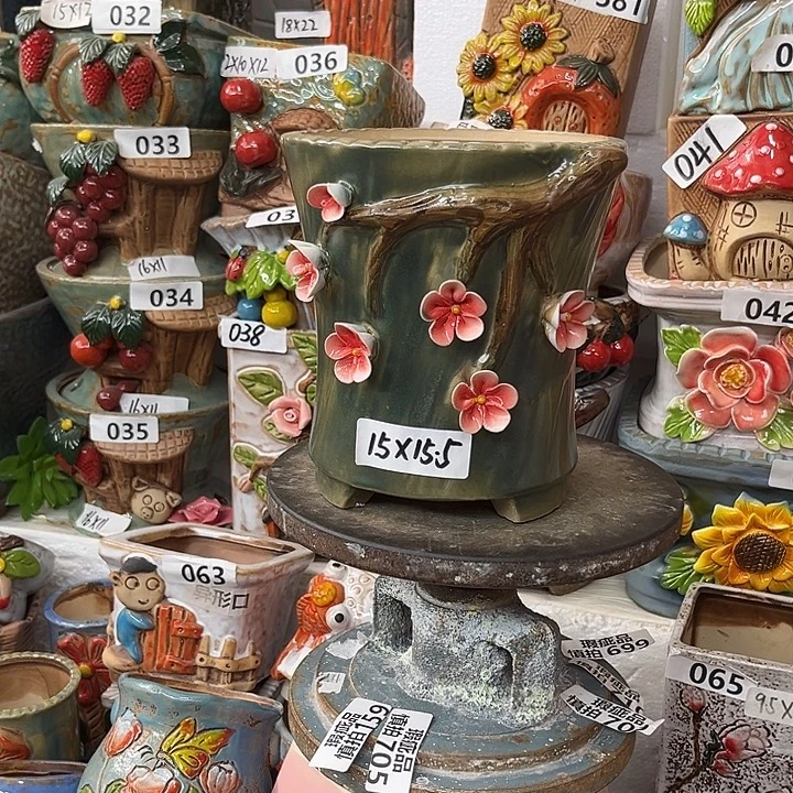 粗陶材质多肉花盆