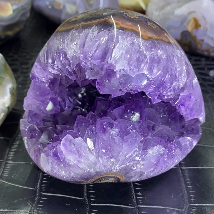 未镶嵌珠宝半成品紫晶紫晶钱袋子
