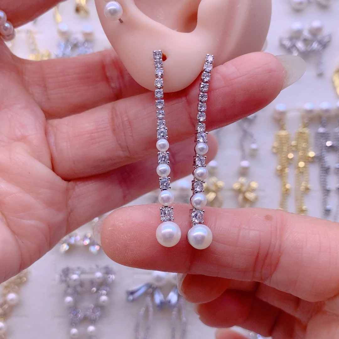 耳饰淡水珍珠合金