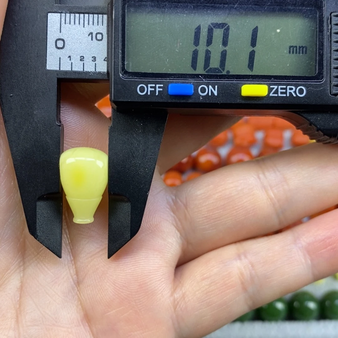 蜜蜡未镶嵌裸石三通10mm