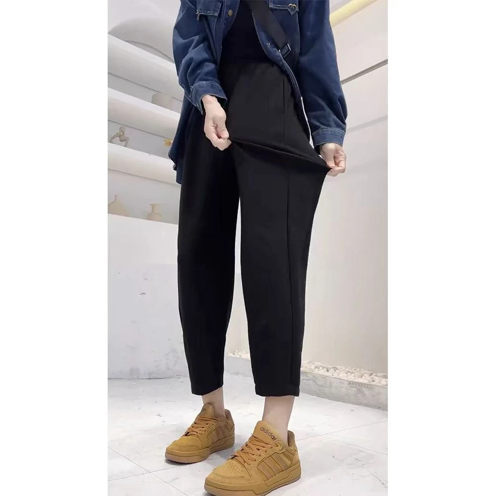 夏季薄款哈伦裤梨形身材气质显瘦阔腿休闲窄版九分裤5137#