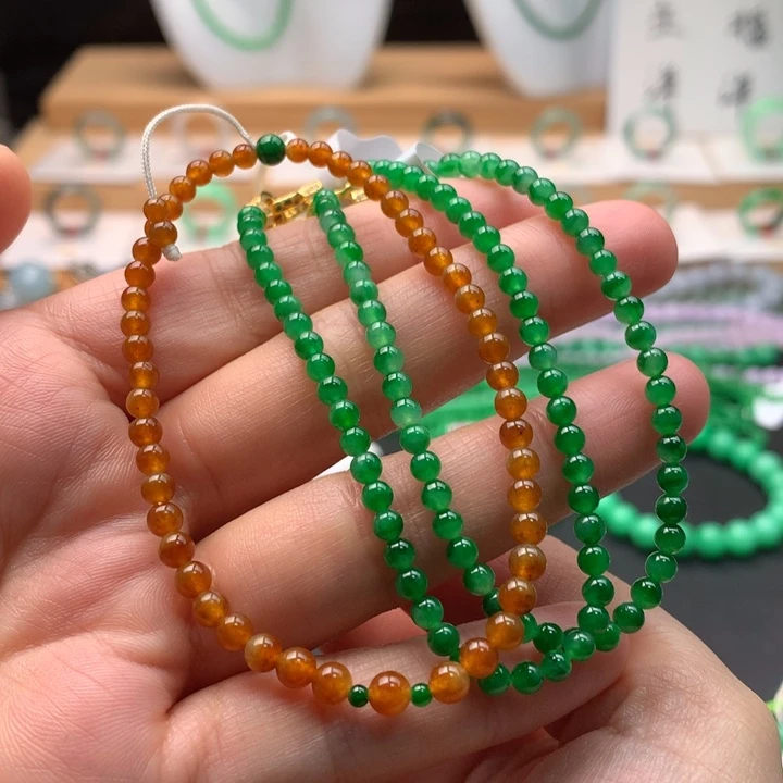 翡翠未镶嵌手链天然缅甸A货翡翠