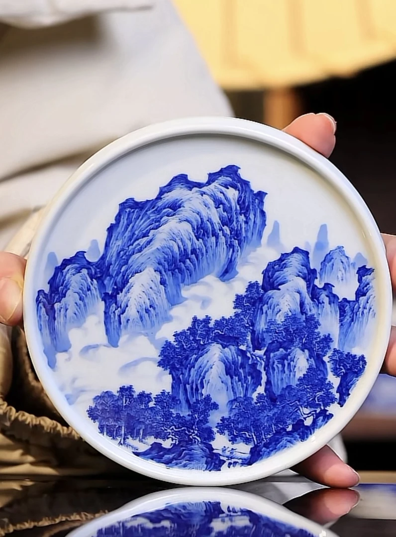 当代 寻山晓隐 溪山图