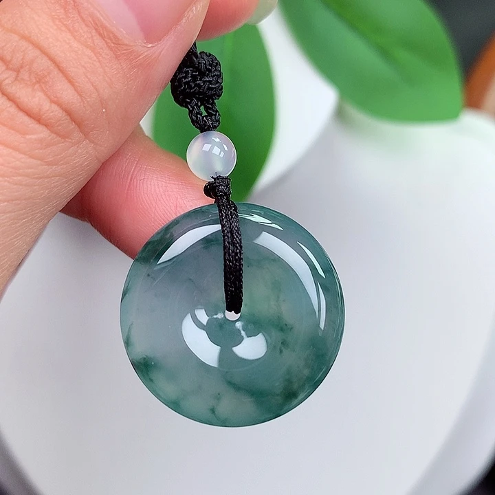 颈饰未镶嵌翡翠平安扣 23.7x6.5mm