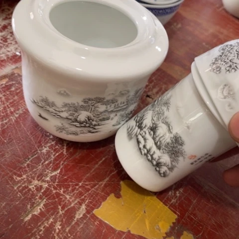 景德镇陶瓷温酒器三件套