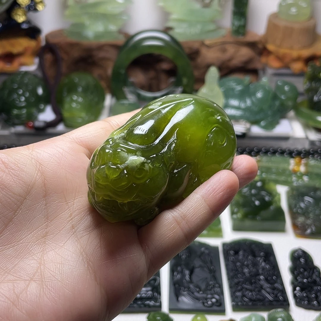 未镶嵌蛇纹石玉手把