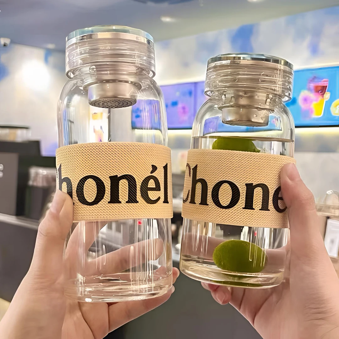 单层玻璃杯玻璃简约水晶大容量加厚便携水杯泡茶茶杯杯子透明耐热