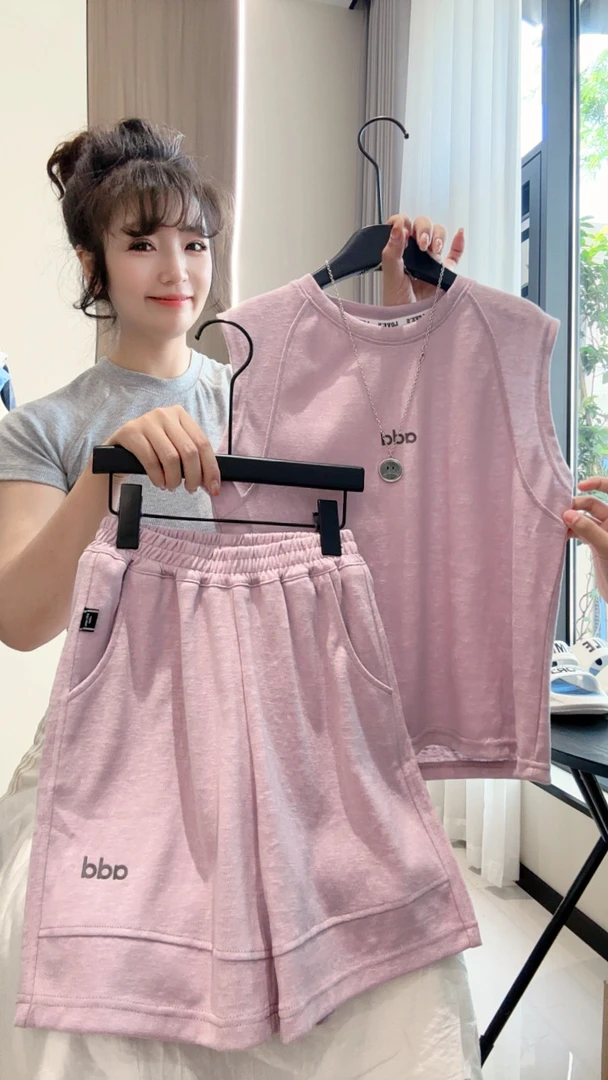 夏季儿童背心套装运动透气薄款休闲无袖背心短裤两件套