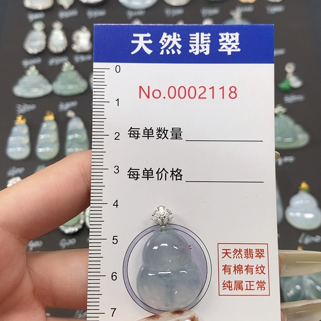 怡***然翡翠18K金镶嵌颈饰