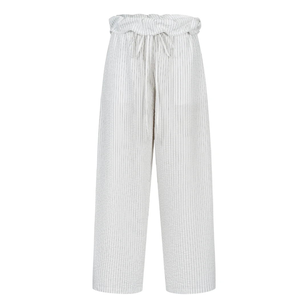 ANNAMOOER AM1353S3057 条纹反腰头长裤