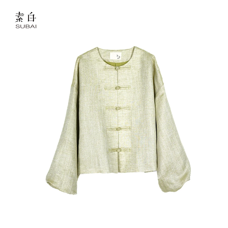 素白【春来了】中式短款上衣SB2411CP00811