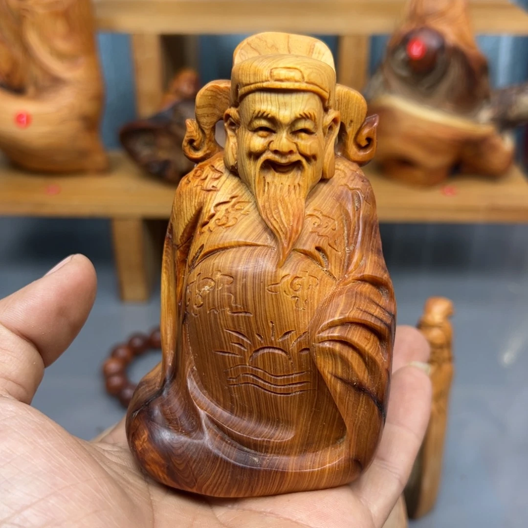 午***茶木崖柏木摆件手把件