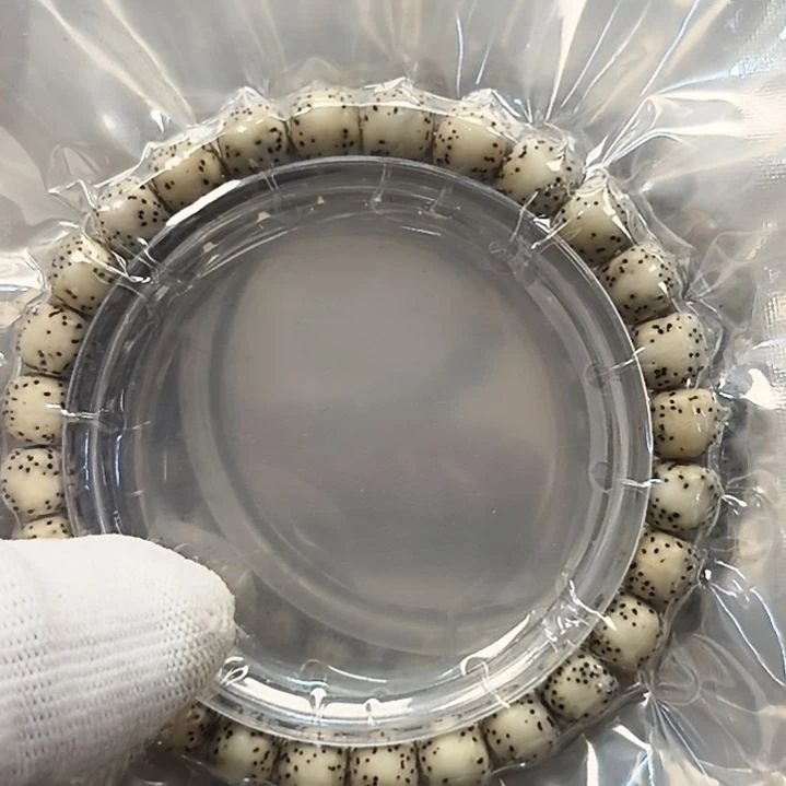 海南星月菩提手串8×7石玉料单圈A10