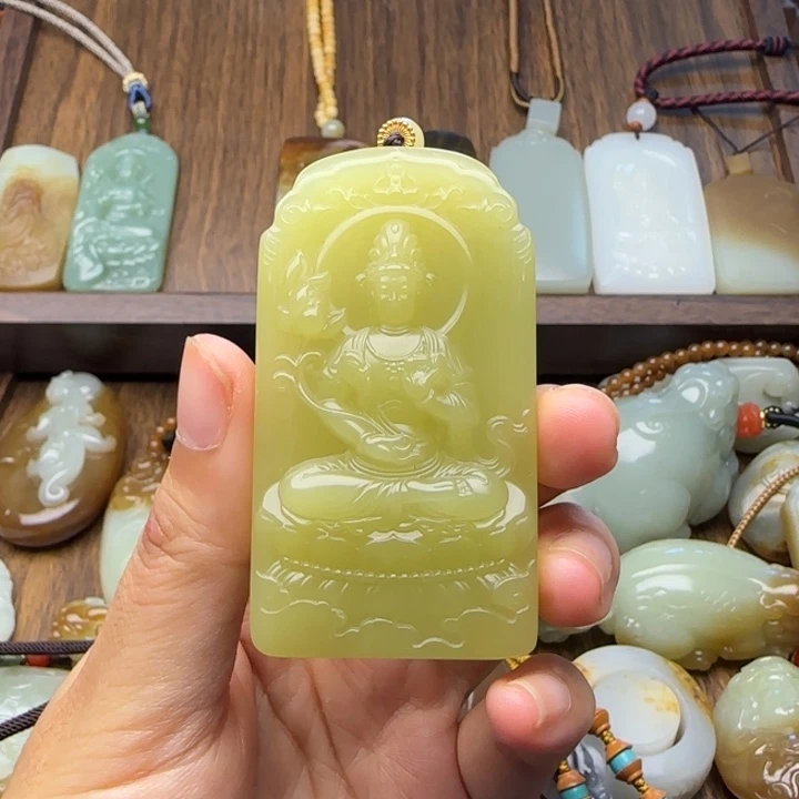 向***生和田玉（黄玉）未镶嵌挂件