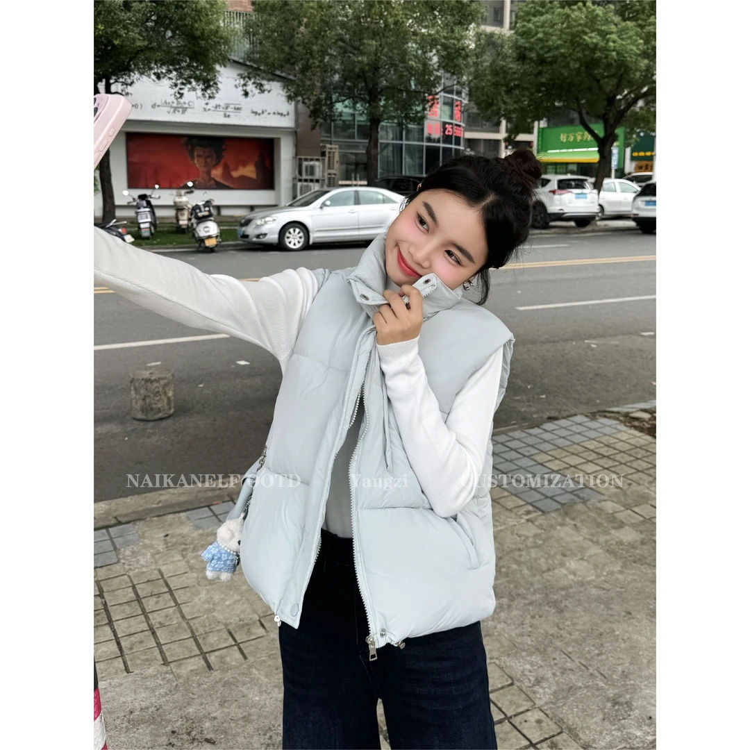 奈看小个子【云朵奶芙】棉服马甲女短款秋冬宽松坎肩马夹外套