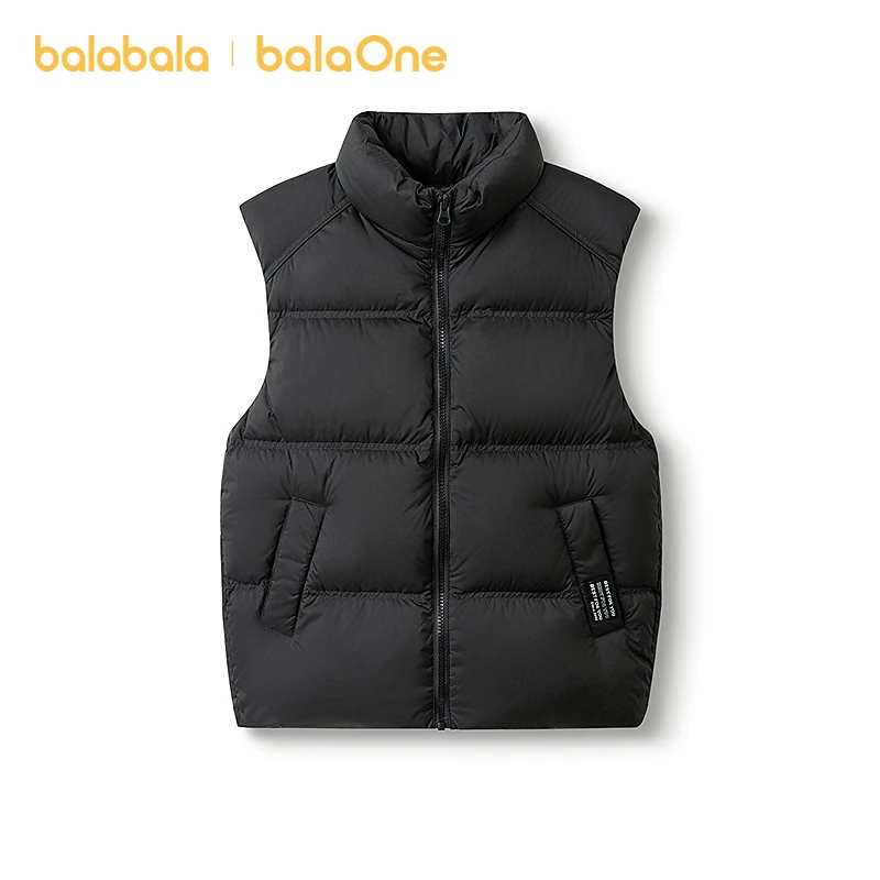 【balaOne】巴拉巴拉儿童马甲女童男童亲子外套上衣童装2025秋冬