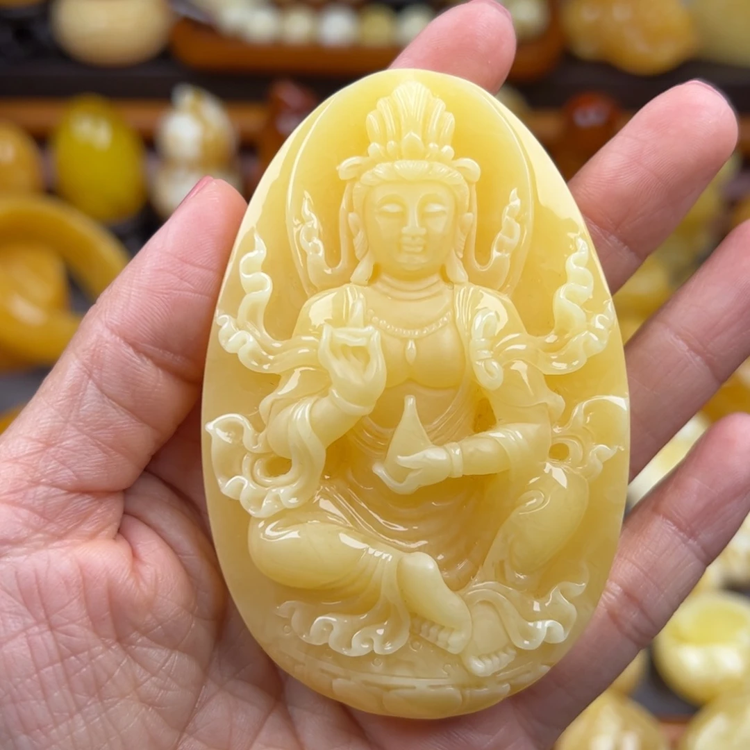 琥珀颈饰未镶嵌纯天然琥珀蜜蜡无优化