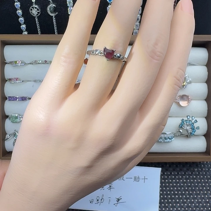 石榴石钛钢戒指1478