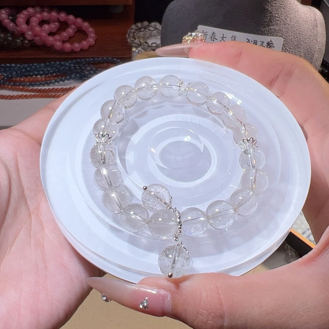 水晶手链合金福利透闪兔毛9+D008