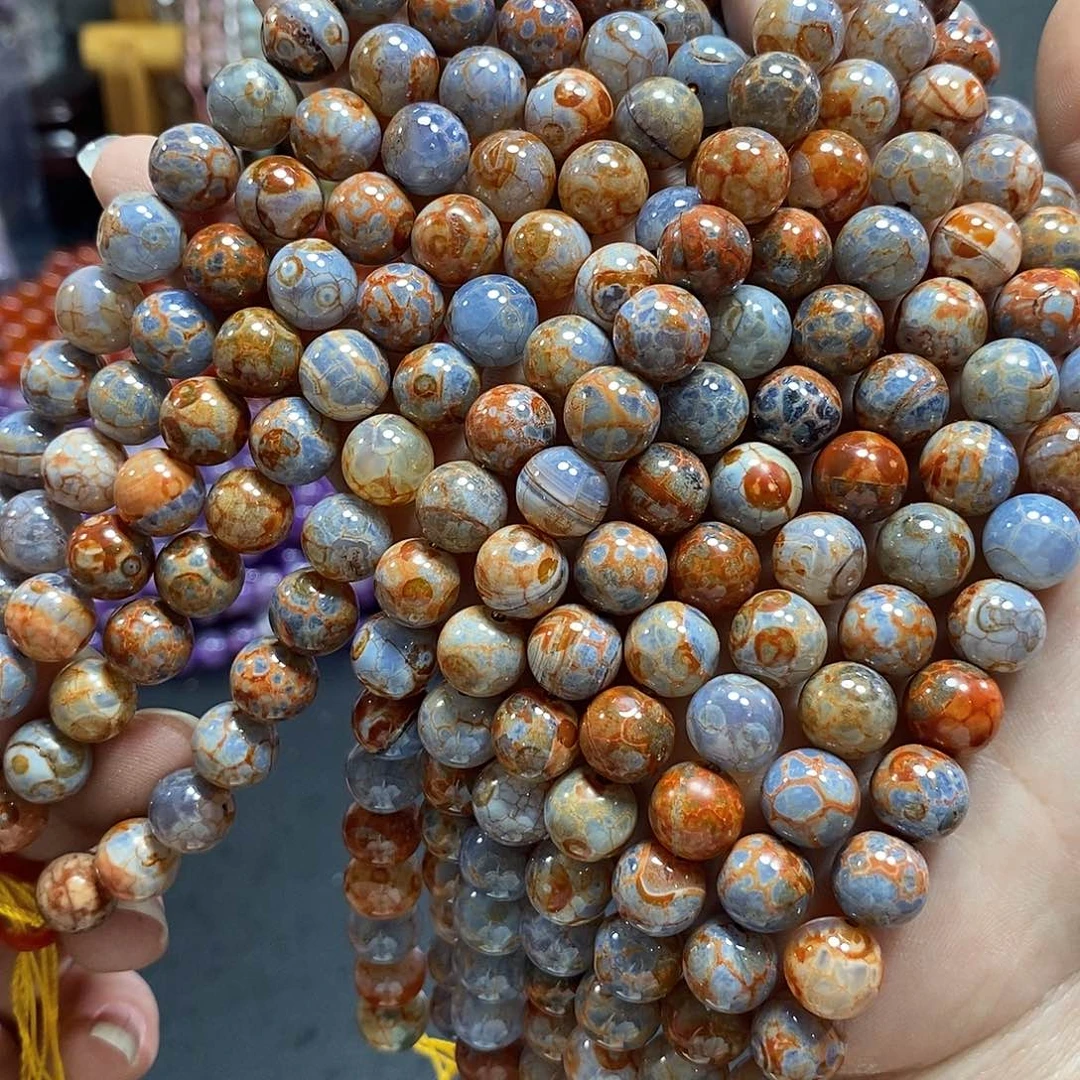 玛瑙/玉髓未镶嵌珠宝半成品敦煌玛瑙一条卡10mm