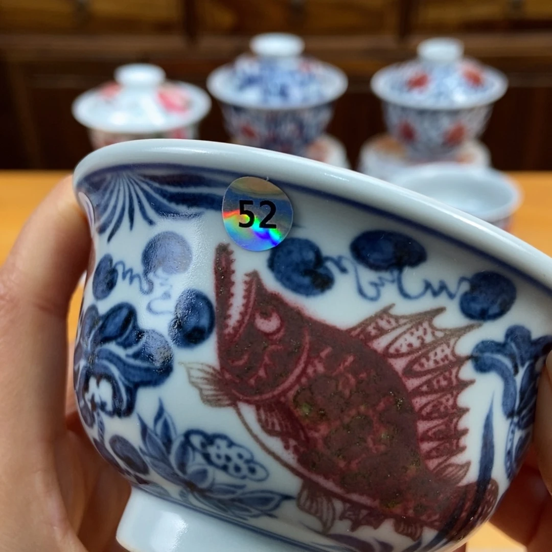 手绘现代茶具非古董
