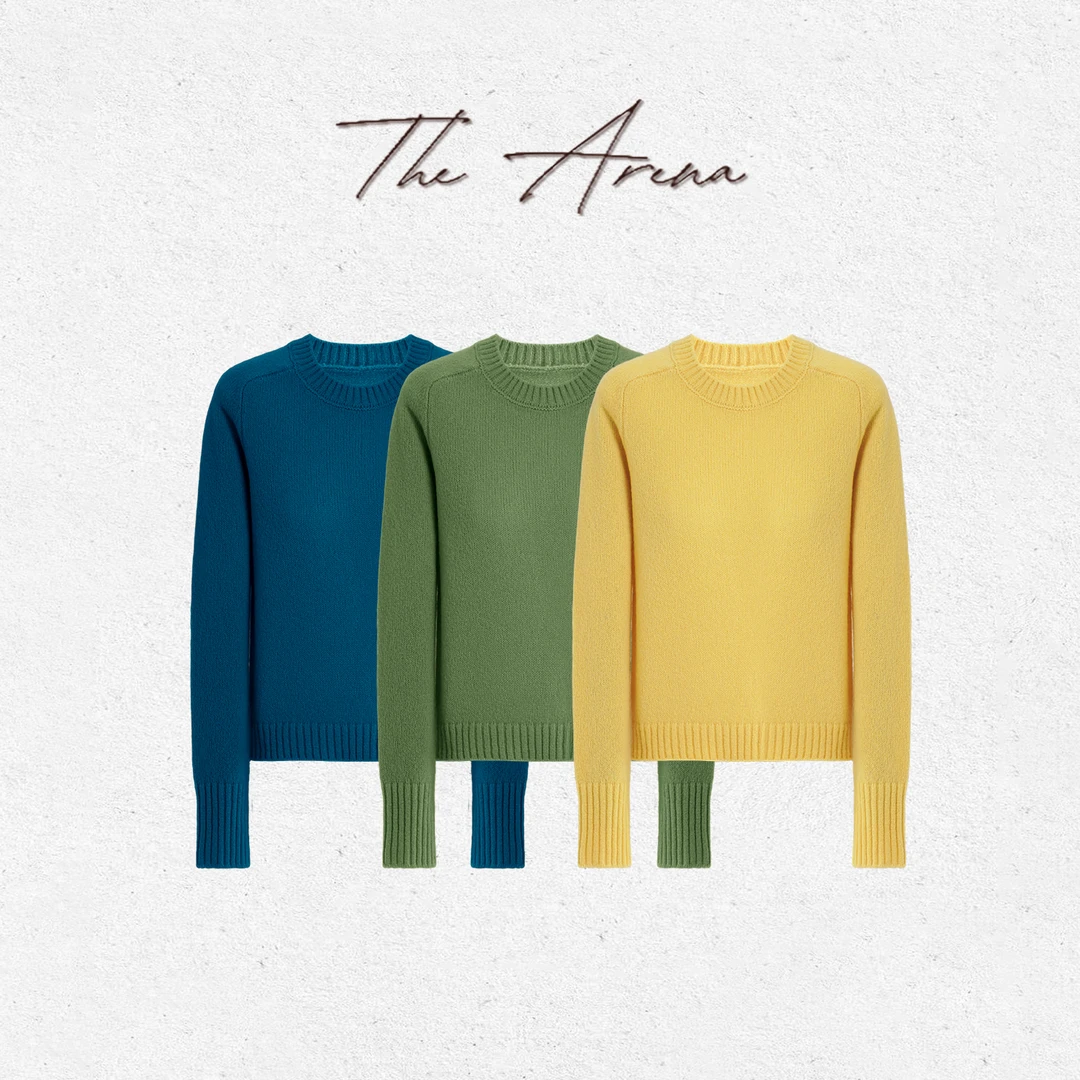 THE ARENA"糖果屋"真丝羊绒马卡龙混纺莫兰迪色针织毛衣XY-A5006