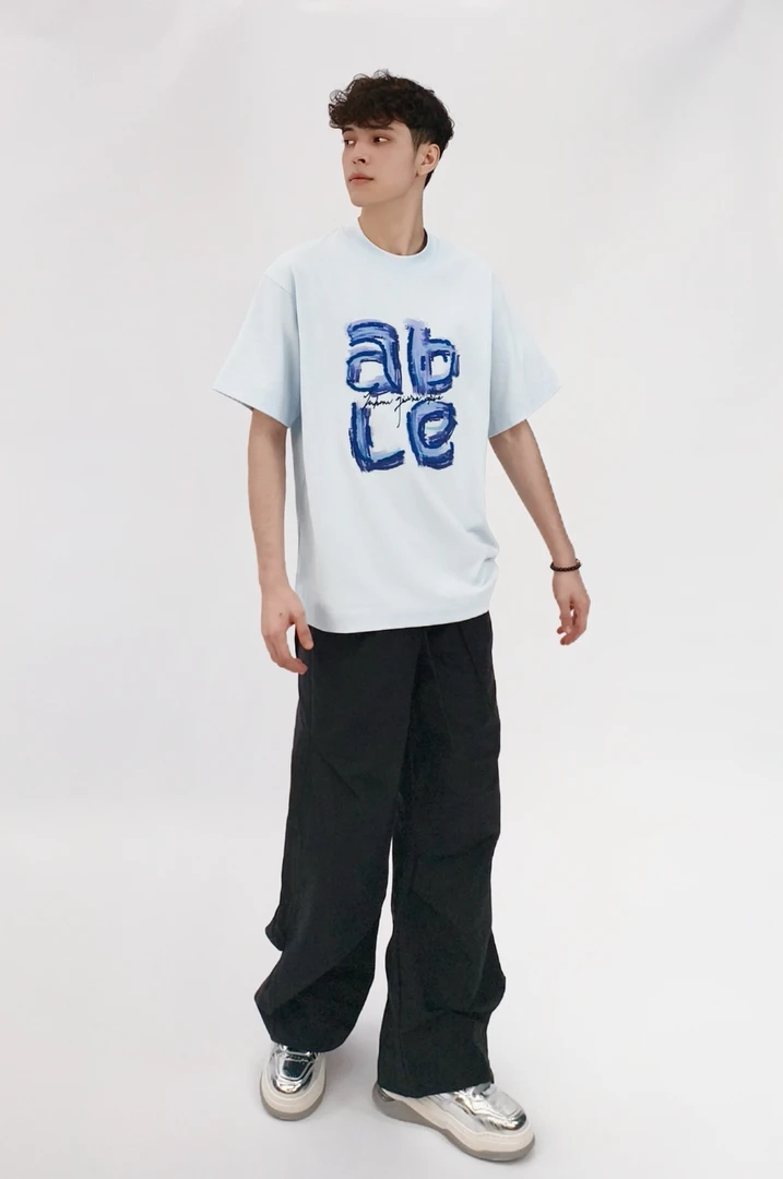 LIEKE 25ss  无性别/300g重磅棉感宽松able短袖T恤86196