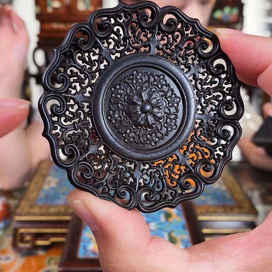 成套家具黑酸枝木类紫光檀杯垫