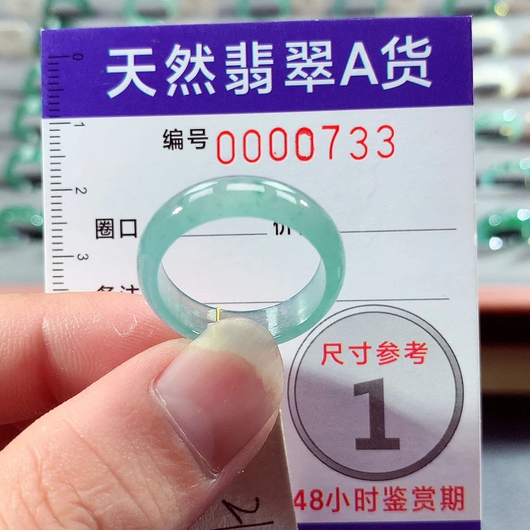 翡翠未镶嵌戒指21号