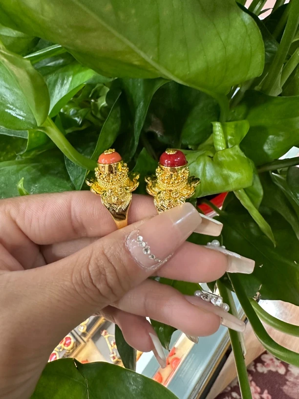 铜合金戒指 民族风百搭镀金材质戒指时尚金色