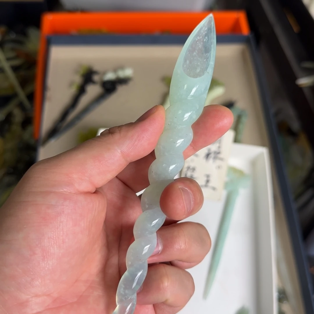 岫玉发饰未镶嵌明君玉簪贼拉好看