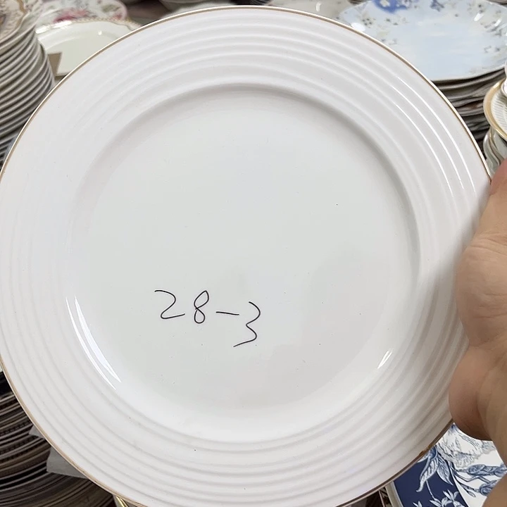 新骨瓷两个平盘10.5寸微瑕完美主义者慎拍