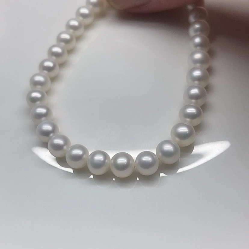 【闪购商品】银S925镶嵌手串淡水珍珠6毫米