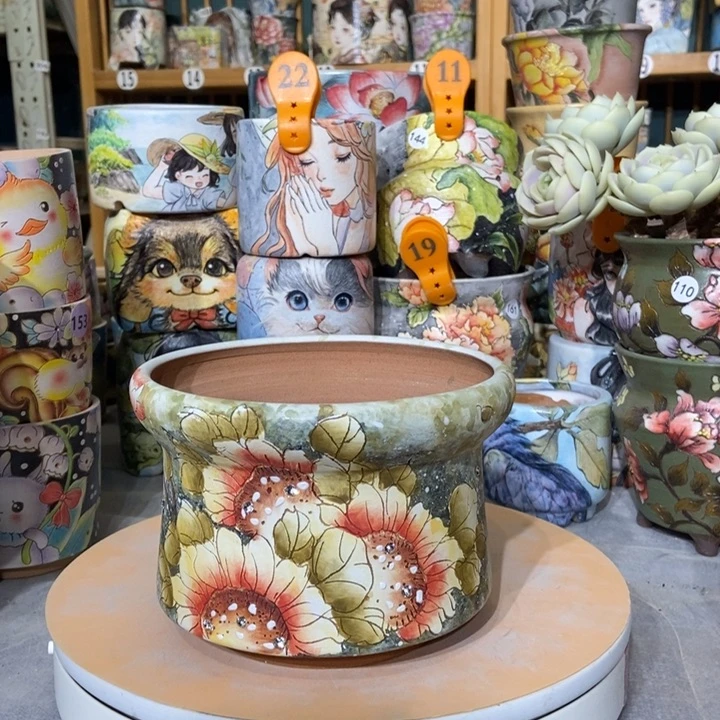 红陶景德镇艺术手绘作品